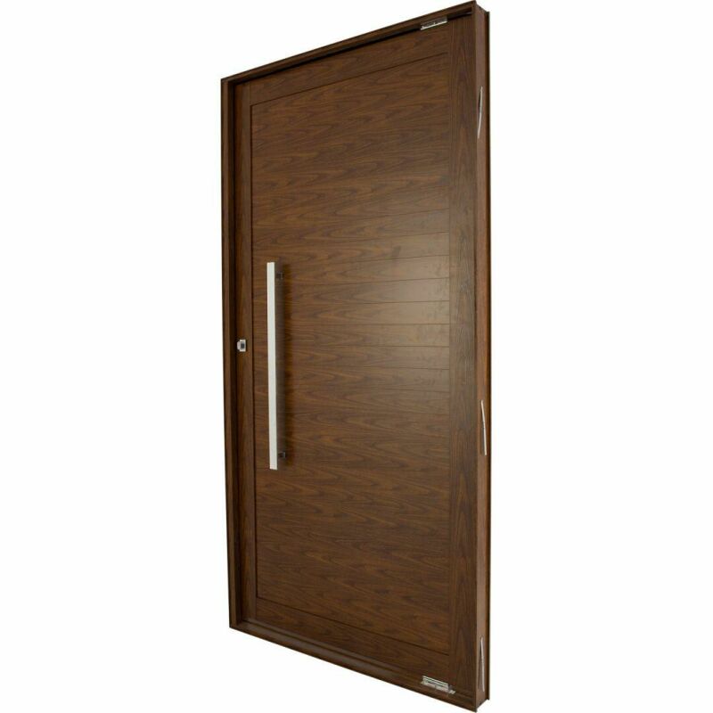 PORTA SOCIAL COM PUXADOR RETO GRANDE 80CM - PIVOTANTE - CRV Portas